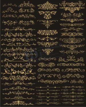 Vector Khung Viền Hoa Văn, Hoa Góc, Đường Viền (11)