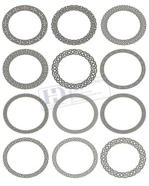 Vector Khung Viền Hoa Văn, Hoa Góc, Đường Viền (111)