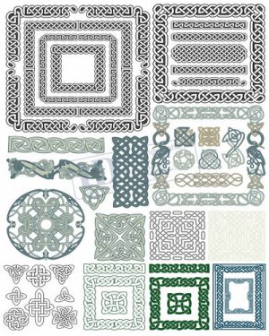 Vector Khung Viền Hoa Văn, Hoa Góc, Đường Viền (114)