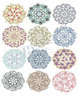 Vector Khung Viền Hoa Văn, Hoa Góc, Đường Viền (117)