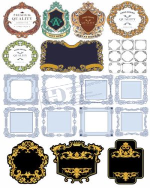 Vector Khung Viền Hoa Văn, Hoa Góc, Đường Viền (118)