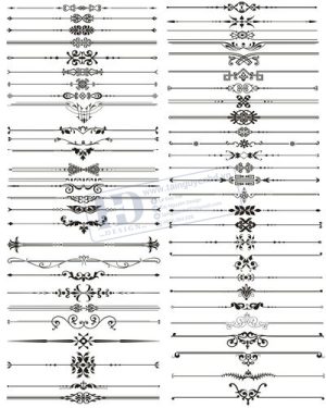 Vector Khung Viền Hoa Văn, Hoa Góc, Đường Viền (127)