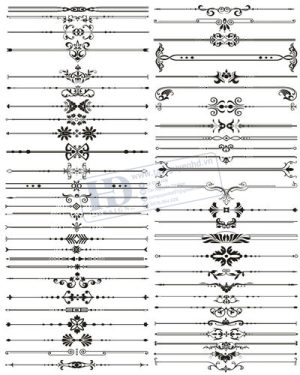 Vector Khung Viền Hoa Văn, Hoa Góc, Đường Viền (128)