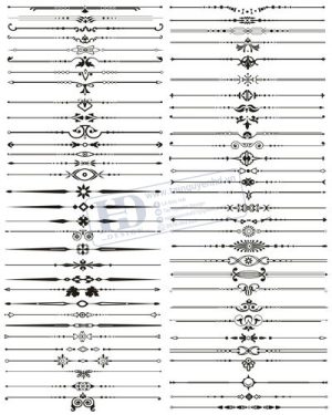 Vector Khung Viền Hoa Văn, Hoa Góc, Đường Viền (129)