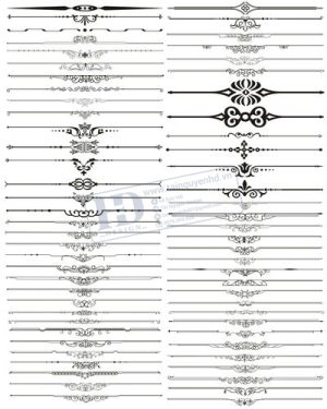 Vector Khung Viền Hoa Văn, Hoa Góc, Đường Viền (130)