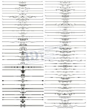 Vector Khung Viền Hoa Văn, Hoa Góc, Đường Viền (131)
