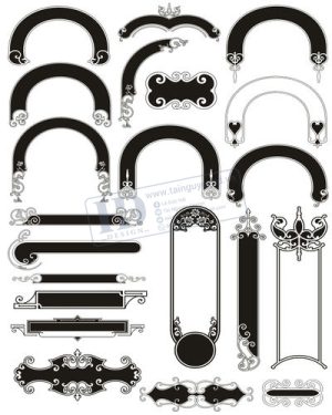 Vector Khung Viền Hoa Văn, Hoa Góc, Đường Viền (145)