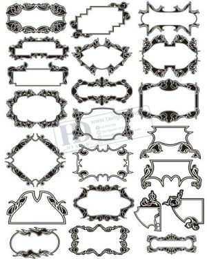 Vector Khung Viền Hoa Văn, Hoa Góc, Đường Viền (148)