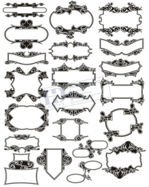Vector Khung Viền Hoa Văn, Hoa Góc, Đường Viền (151)
