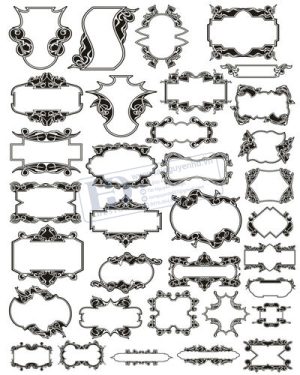 Vector Khung Viền Hoa Văn, Hoa Góc, Đường Viền (154)