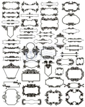 Vector Khung Viền Hoa Văn, Hoa Góc, Đường Viền (155)