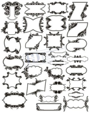 Vector Khung Viền Hoa Văn, Hoa Góc, Đường Viền (156)
