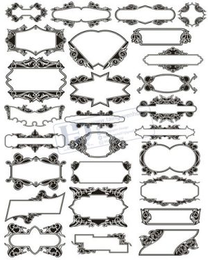Vector Khung Viền Hoa Văn, Hoa Góc, Đường Viền (159)