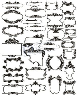 Vector Khung Viền Hoa Văn, Hoa Góc, Đường Viền (160)