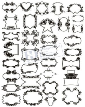 Vector Khung Viền Hoa Văn, Hoa Góc, Đường Viền (161)