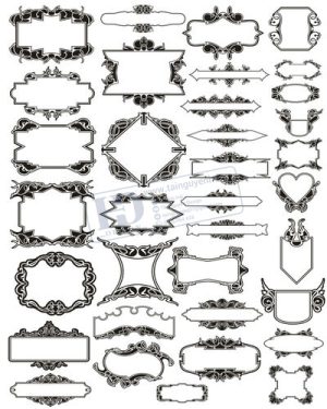 Vector Khung Viền Hoa Văn, Hoa Góc, Đường Viền (163)