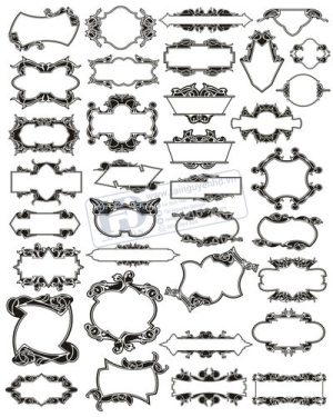 Vector Khung Viền Hoa Văn, Hoa Góc, Đường Viền (164)