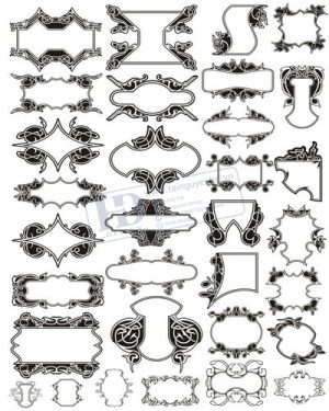 Vector Khung Viền Hoa Văn, Hoa Góc, Đường Viền (167)