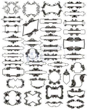 Vector Khung Viền Hoa Văn, Hoa Góc, Đường Viền (169)