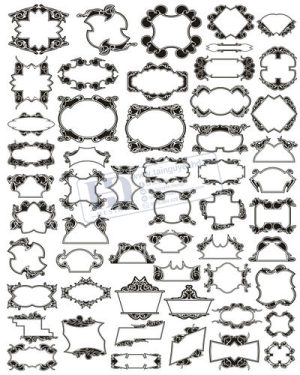 Vector Khung Viền Hoa Văn, Hoa Góc, Đường Viền (170)