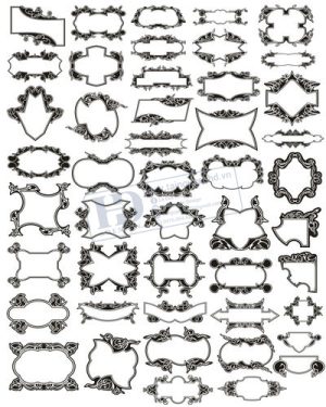 Vector Khung Viền Hoa Văn, Hoa Góc, Đường Viền (171)