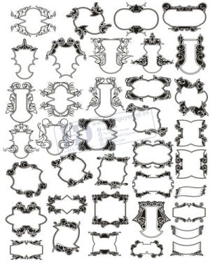 Vector Khung Viền Hoa Văn, Hoa Góc, Đường Viền (173)