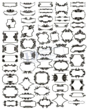 Vector Khung Viền Hoa Văn, Hoa Góc, Đường Viền (174)