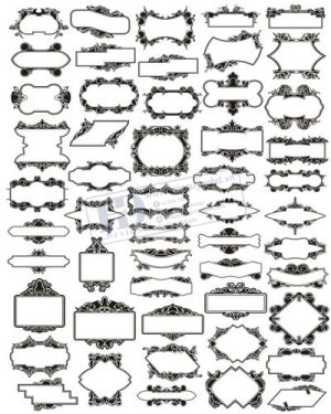 Vector Khung Viền Hoa Văn, Hoa Góc, Đường Viền (175)