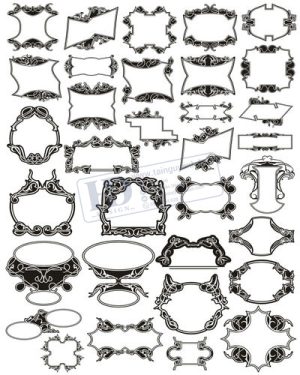 Vector Khung Viền Hoa Văn, Hoa Góc, Đường Viền (176)