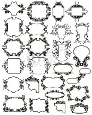 Vector Khung Viền Hoa Văn, Hoa Góc, Đường Viền (177)