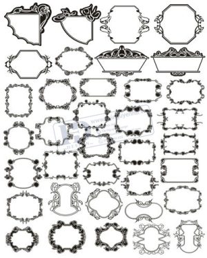 Vector Khung Viền Hoa Văn, Hoa Góc, Đường Viền (178)