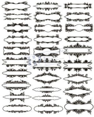 Vector Khung Viền Hoa Văn, Hoa Góc, Đường Viền (185)