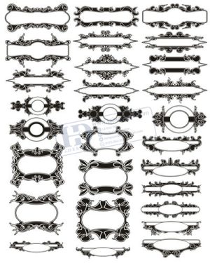 Vector Khung Viền Hoa Văn, Hoa Góc, Đường Viền (186)
