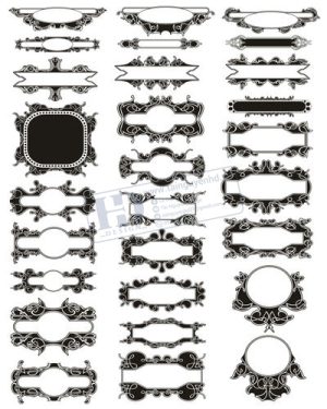 Vector Khung Viền Hoa Văn, Hoa Góc, Đường Viền (187)