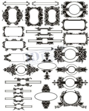 Vector Khung Viền Hoa Văn, Hoa Góc, Đường Viền (189)