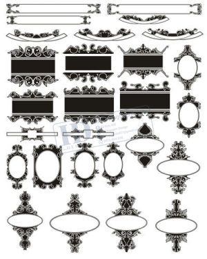 Vector Khung Viền Hoa Văn, Hoa Góc, Đường Viền (190)