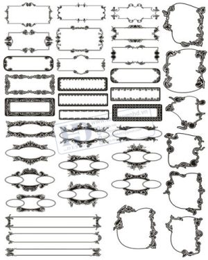Vector Khung Viền Hoa Văn, Hoa Góc, Đường Viền (192)