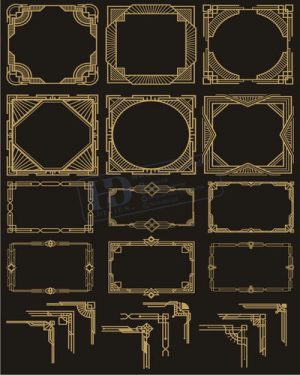 Vector Khung Viền Hoa Văn, Hoa Góc, Đường Viền (202)