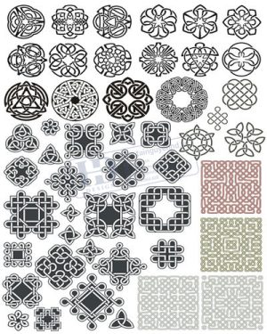 Vector Khung Viền Hoa Văn, Hoa Góc, Đường Viền (204)