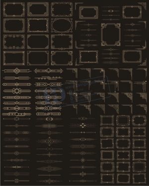 Vector Khung Viền Hoa Văn, Hoa Góc, Đường Viền (213)