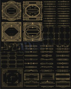 Vector Khung Viền Hoa Văn, Hoa Góc, Đường Viền (214)