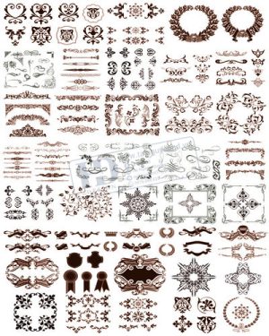 Vector Khung Viền Hoa Văn, Hoa Góc, Đường Viền (217)