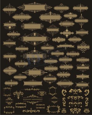 Vector Khung Viền Hoa Văn, Hoa Góc, Đường Viền (220)