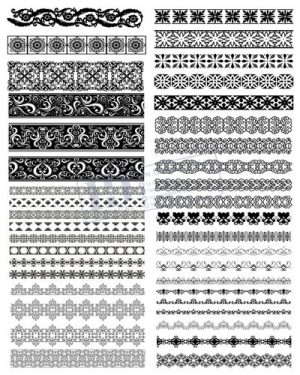 Vector Khung Viền Hoa Văn, Hoa Góc, Đường Viền (221)