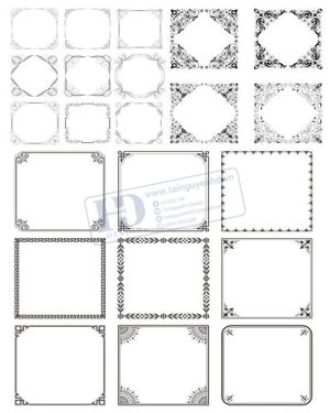 Vector Khung Viền Hoa Văn, Hoa Góc, Đường Viền (225)