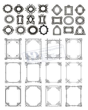 Vector Khung Viền Hoa Văn, Hoa Góc, Đường Viền (226)