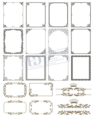 Vector Khung Viền Hoa Văn, Hoa Góc, Đường Viền (228)