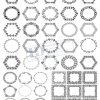 Vector Khung Viền Hoa Văn, Hoa Góc, Đường Viền (235)