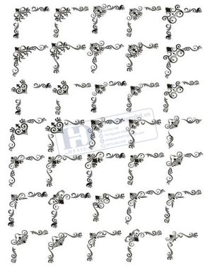 Vector Khung Viền Hoa Văn, Hoa Góc, Đường Viền (24)