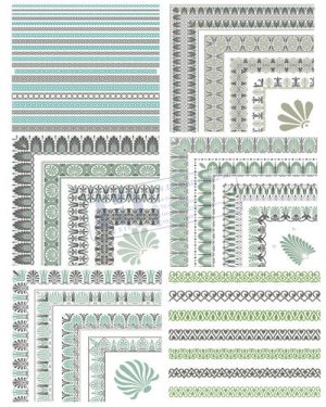 Vector Khung Viền Hoa Văn, Hoa Góc, Đường Viền (240)